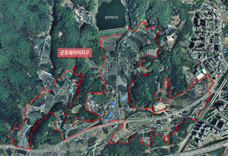 군포 대야미 공공주택지구 위치도 - 